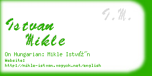 istvan mikle business card